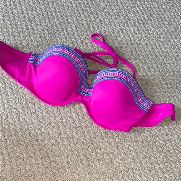 neon bathing suit top